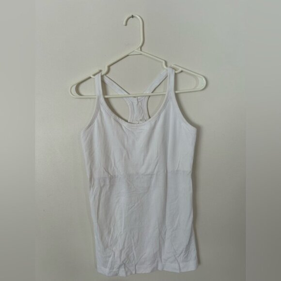 NWOT Lululemon Lululemon Ebb To Street TankHeathered White Size 8 - Picture 4 of 9